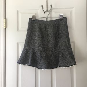 Black tweed Storets skirt with pearl trim
